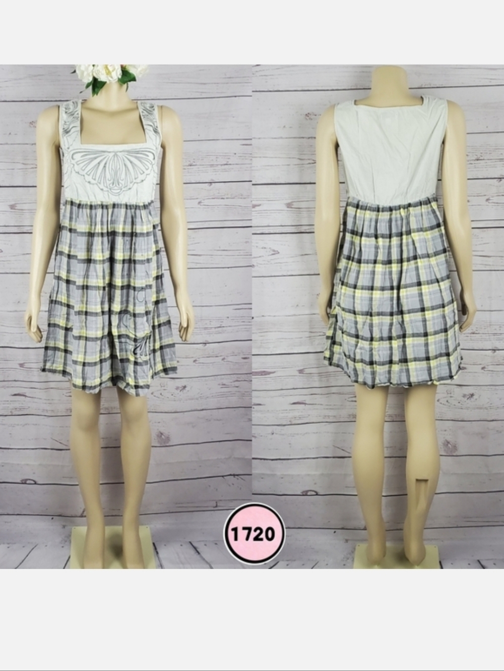 Wees Couture Light Gray Sleeveless Dress